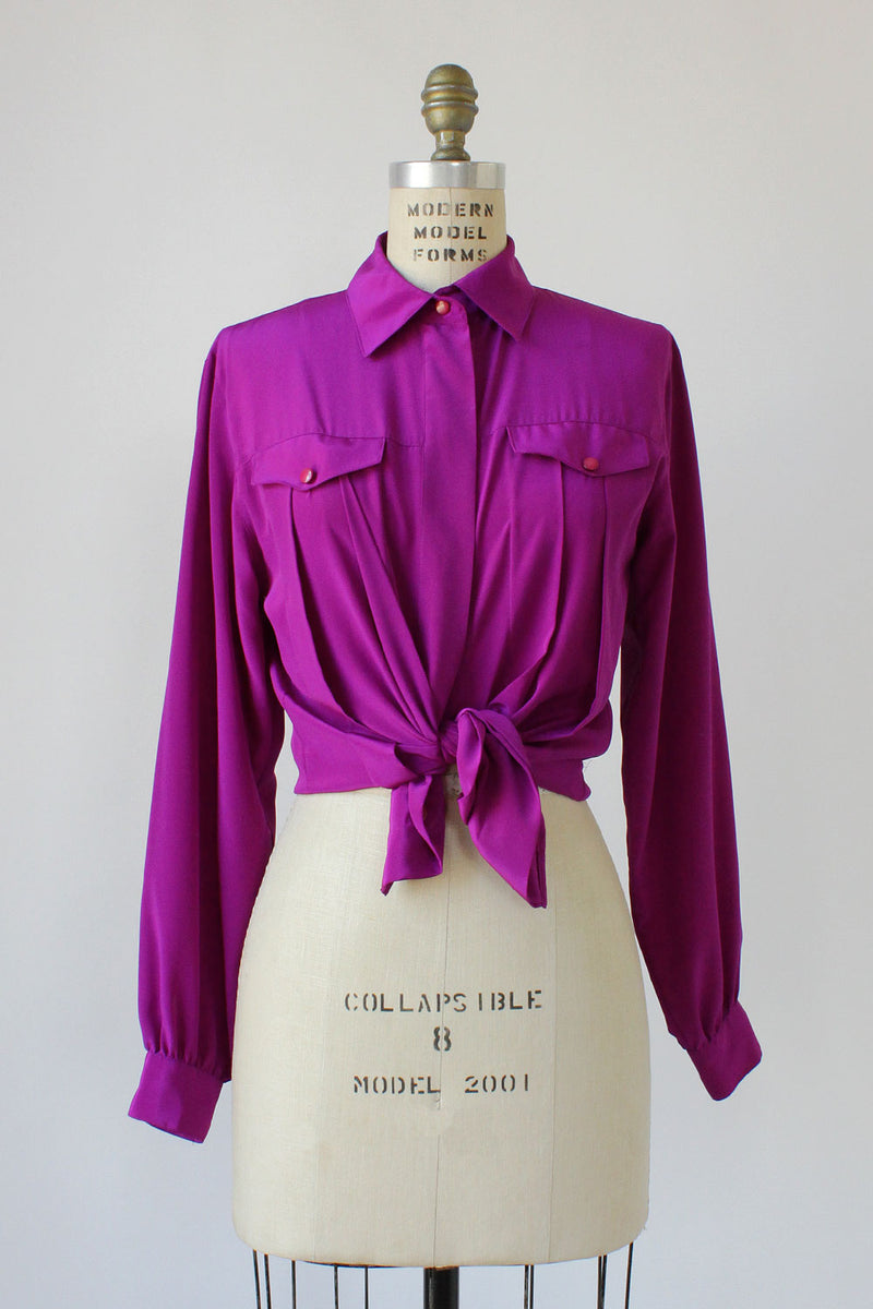 Anne Klein Purple Blouse S