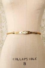 Golden Braid Skinny Belt