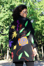 Silk Scapes Slouchy Coat S/M