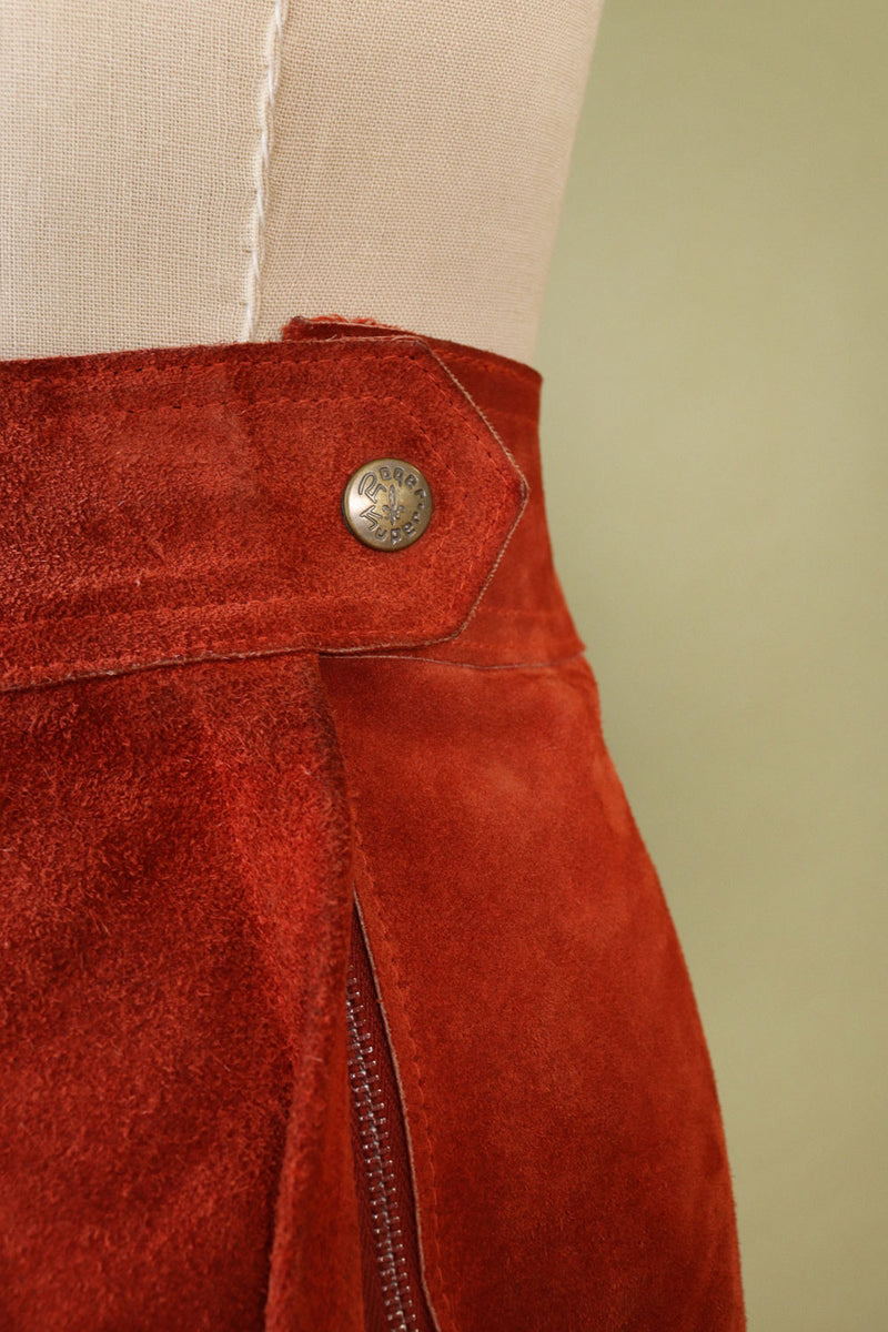 Rust Suede Pocket Skirt XS/S