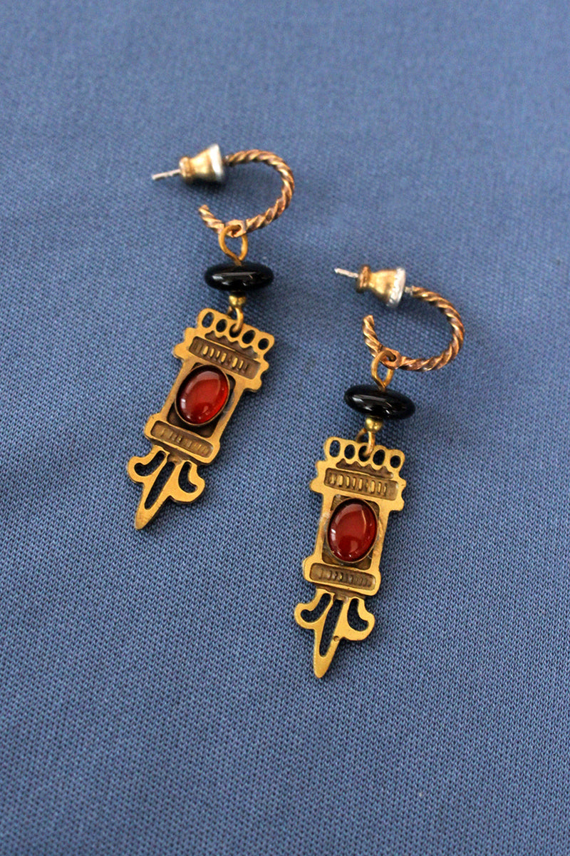 Mixed Media Drop Earrings