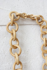 Hand Carved Wooden Chain Necklace