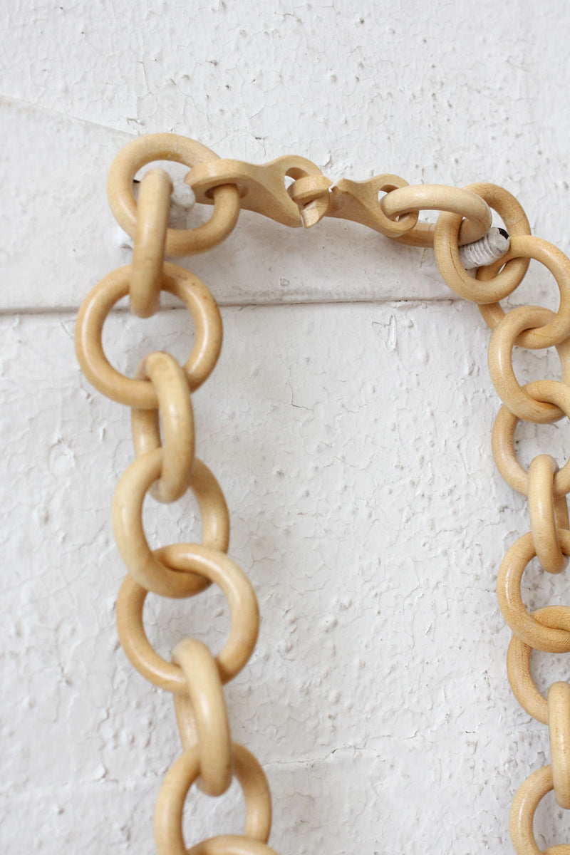 Wooden chain necklace discount