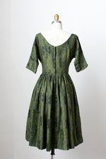 Green Wallpaper Print Dress S