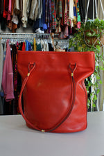 Vermillion 70s Leather Tote