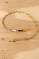 Golden Braid Skinny Belt