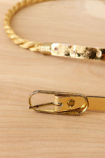 Golden Braid Skinny Belt