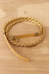 Golden Braid Skinny Belt