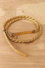 Golden Braid Skinny Belt