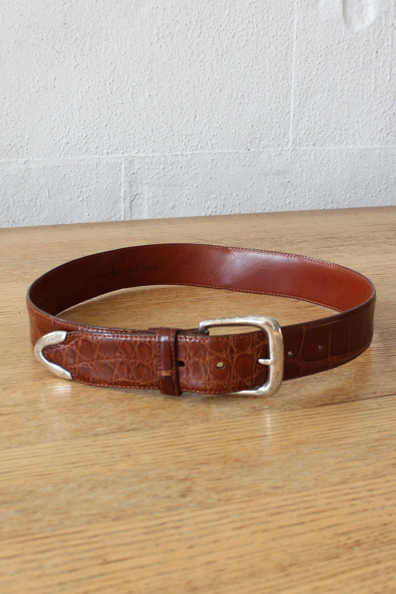 Ralph Lauren Sterling Alligator Belt