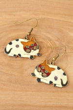 Kitty Enamel Earrings