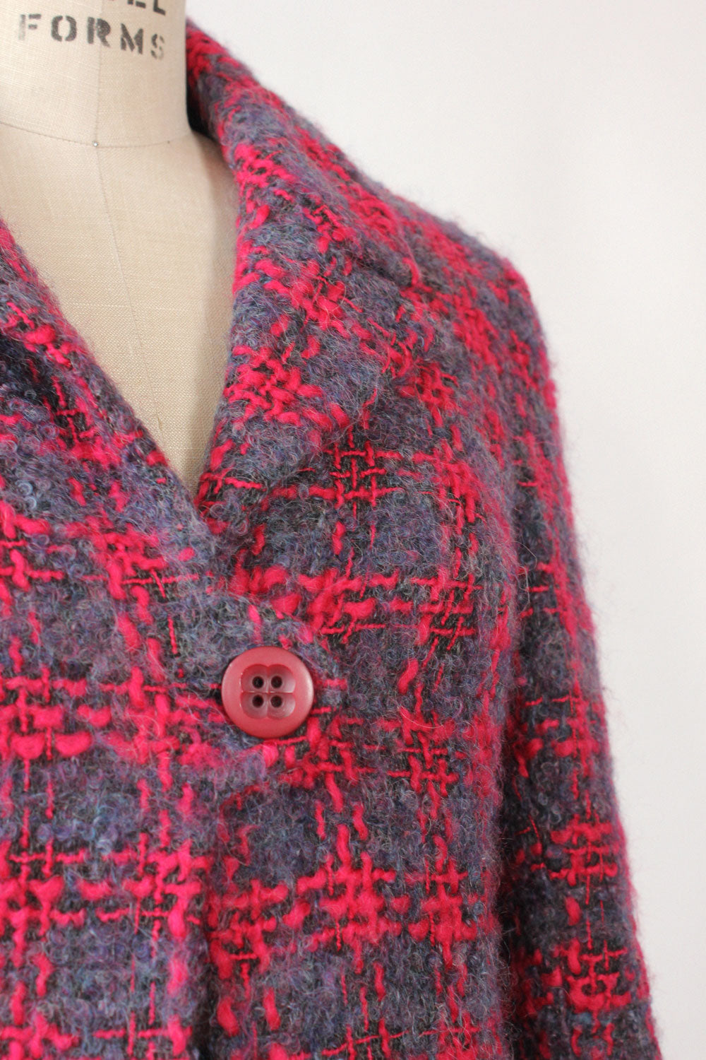 Nubby Woven Plaid Skirt Suit XS