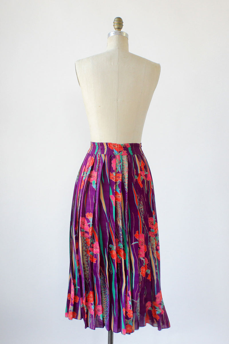 Diane Freis Floral Skirt L
