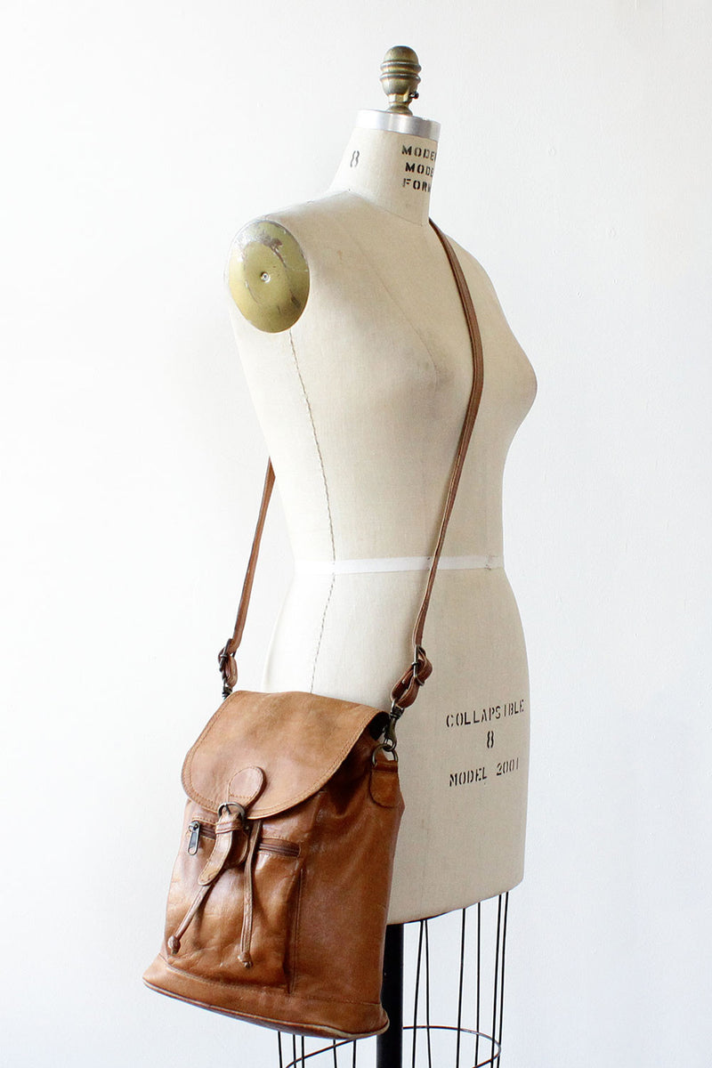 Chestnut Leather Backpack or Crossbody