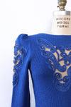 Cobalt Ribboned Mesh Inset Dress M/L