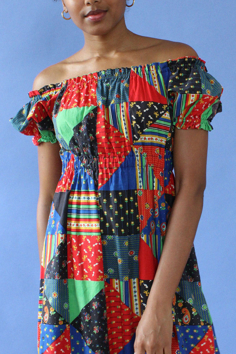 Fritzi Patchwork Print Dress XS/S