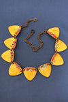 Copper Squash Enamel Collar Necklace