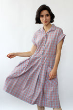 Mauve Plaid Pocket Dress S/M