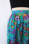 Rooftop Garden Silk Skirt XS