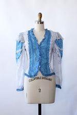 Lace Puff Two Tone Blouse XS/S