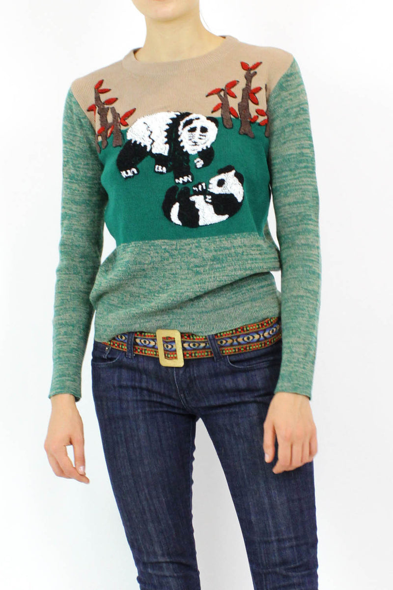 vintage panda kawaii sweater
