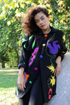Silk Scapes Slouchy Coat S/M