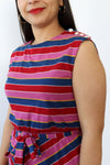 Jeweltone Striped Knit Dress M/L
