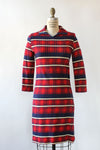 College Plaid Knit Dress M