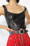 Pewter Heart Buckle Belt S/M