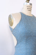 Ice Blue Beaded Open Back Gown XS/S