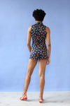 Navy Floral Romper Ensemble S