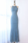 Ice Blue Beaded Open Back Gown XS/S
