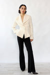 Cream Peplum Jacket M