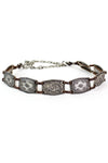 Cast Metal & Leather Belt