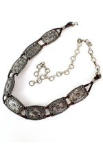Cast Metal & Leather Belt