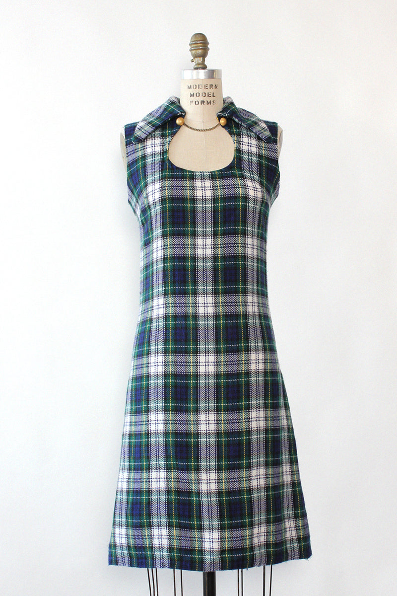Tartan Keyhole Dress M