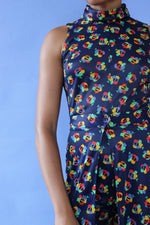 Navy Floral Romper Ensemble S
