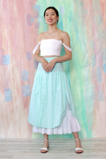 Seafoam Ruffled Petticoat Skirt S