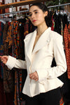 Cream Peplum Jacket M