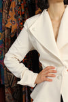 Cream Peplum Jacket M