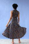 Navy Floral Romper Ensemble S