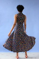 Navy Floral Romper Ensemble S