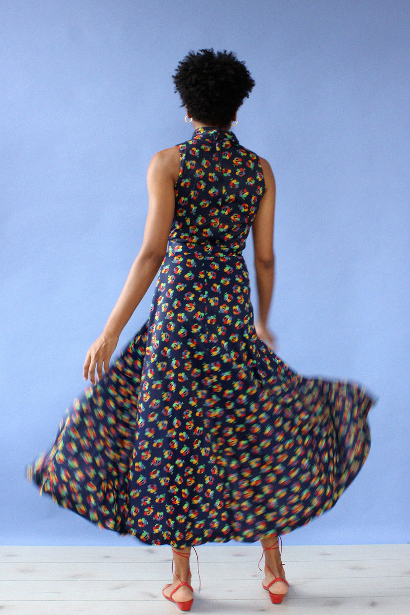Navy Floral Romper Ensemble S