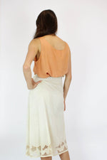 orange silk tank