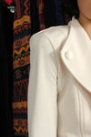 Cream Peplum Jacket M