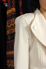 Cream Peplum Jacket M