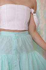 Seafoam Ruffled Petticoat Skirt S
