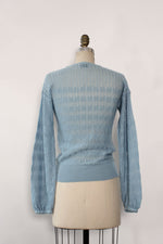 Baby Blue Pointelle Sweater S/M