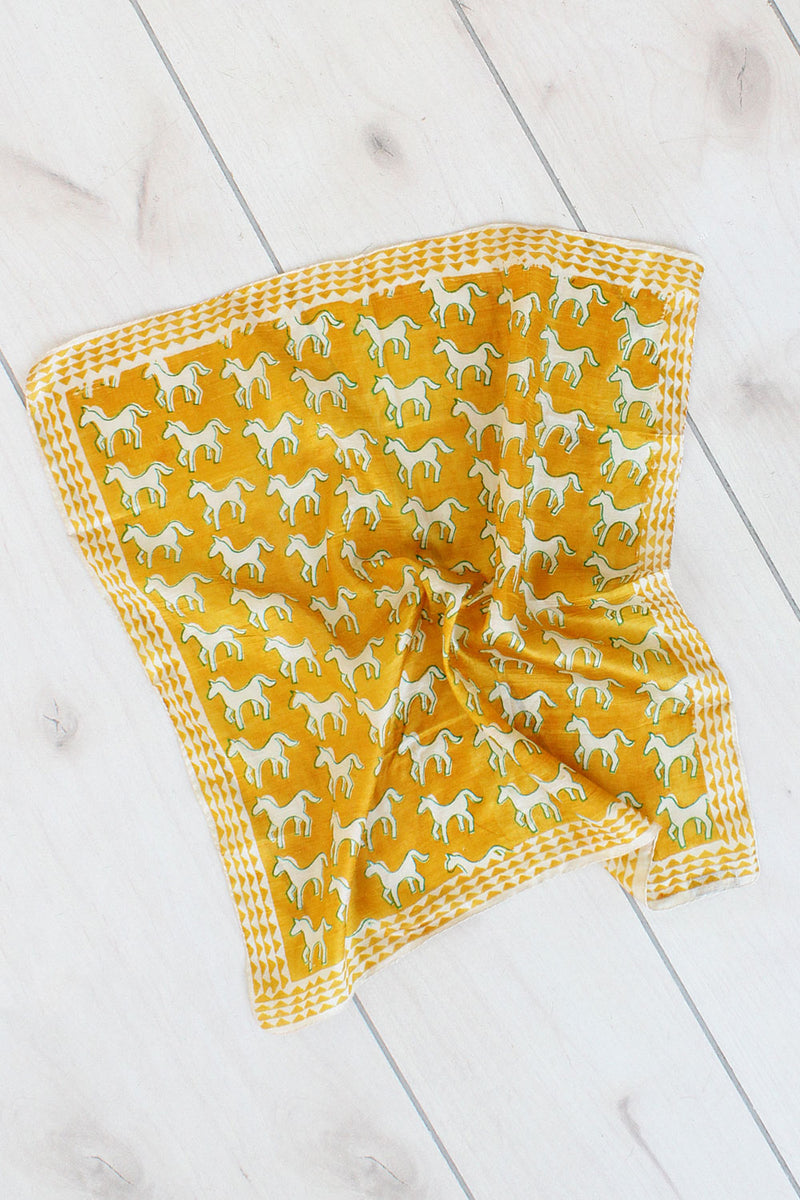 Merry Gold Horse Scarf