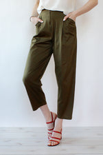 Charles Jourdan Olive Crop Trousers XS/S